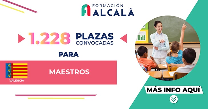 La Comunidad Valenciana convoca 1.228 plazas para maestros